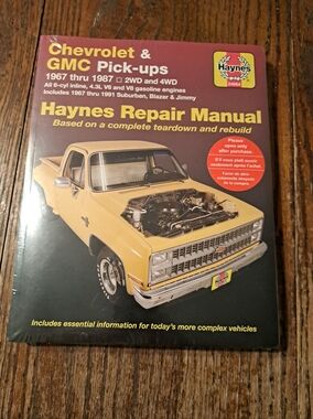 New 1967-1991 Chevrolet GMC Trucks Haynes Repair Manual Mechanic Book